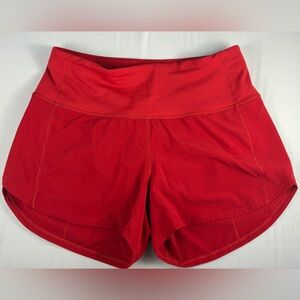 Lululemon Red Running Shorts Size 6 | Zip Pocket Athletic Activewear